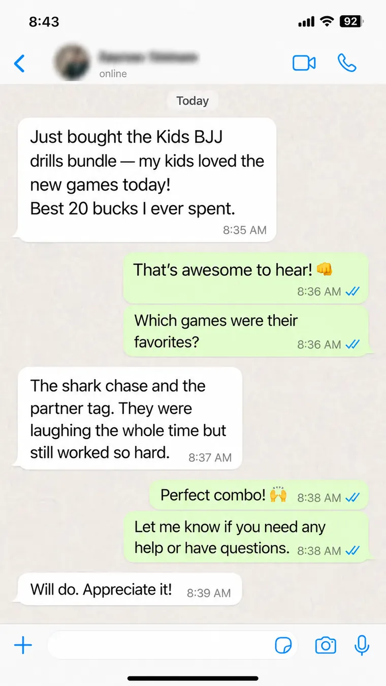 Message from a Kids BJJ Instructor about the Kids BJJ games and drills collection